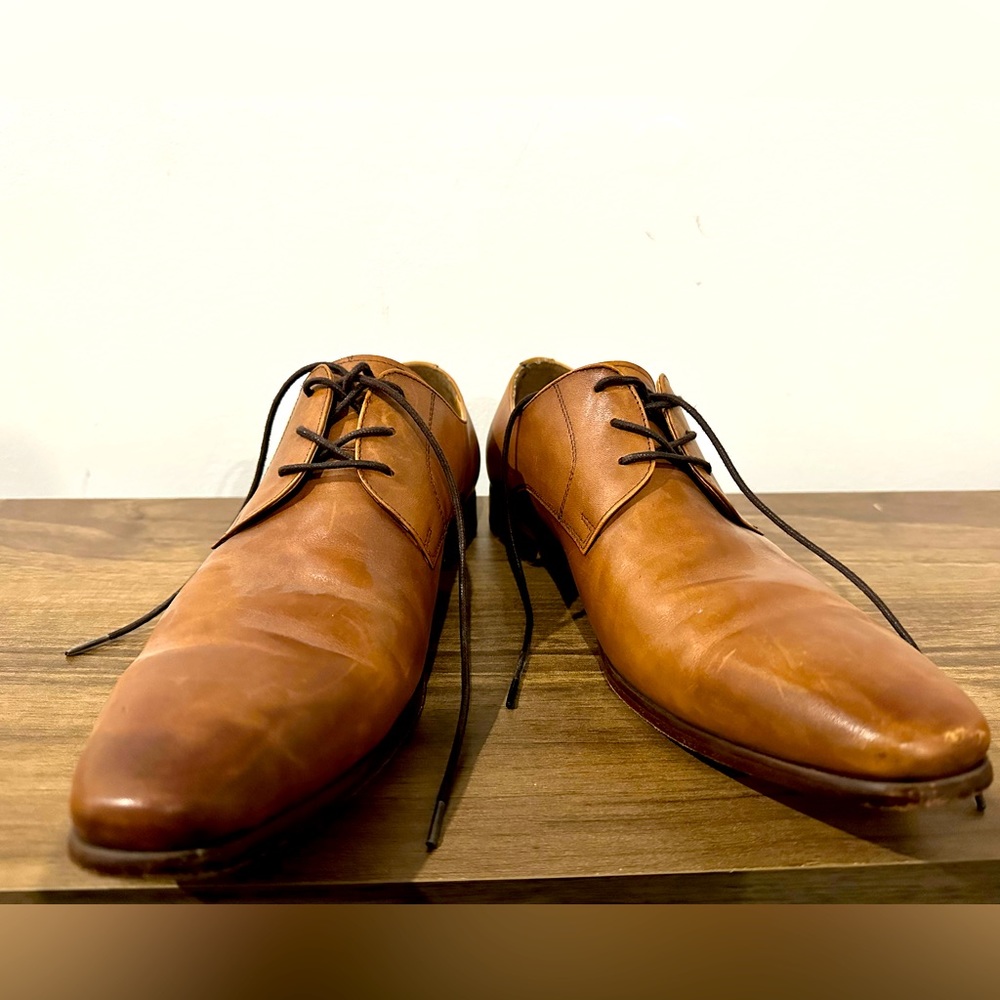 Aldo Knaggs Cap Toe Leather Derby